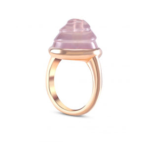 Rose Quartz AromaJewel Spiral Ring