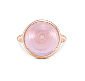 Rose Quartz AromaJewel Spiral Ring